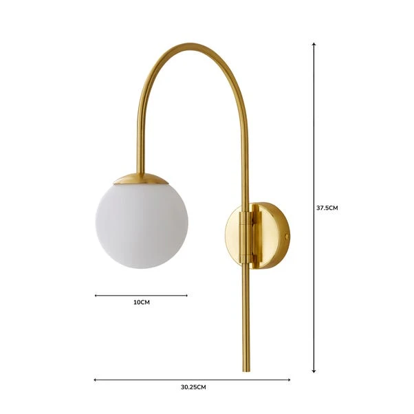 Eniola Gold Plug In Wall Light - Image 6