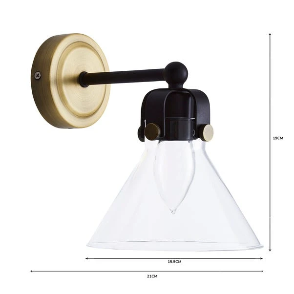 Paulson Bathroom Wall Light Antique Brass - Image 6