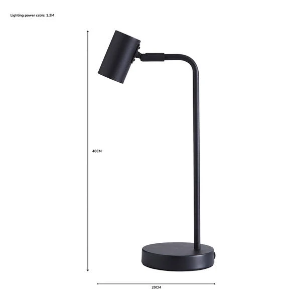 Bradford Matt Black Table Lamp - Image 6