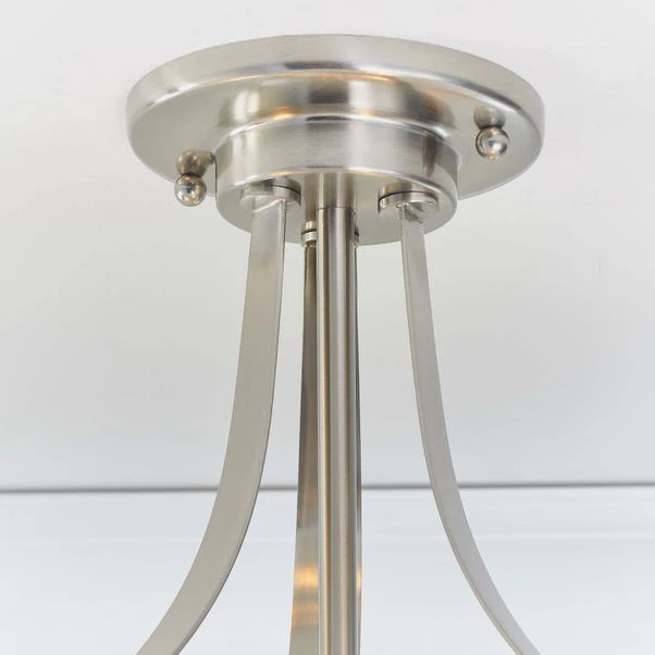 Vogue Welles 3 Light Semi Flush Ceiling Light - Image 8