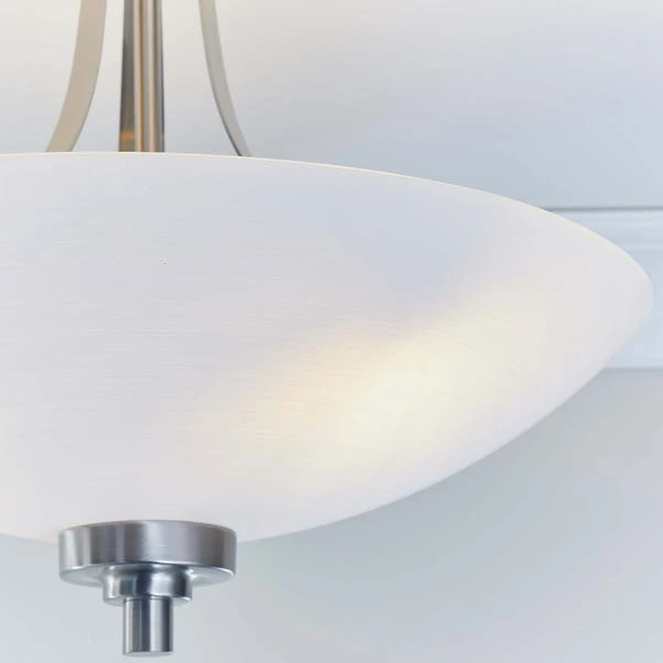 Vogue Welles 3 Light Semi Flush Ceiling Light - Image 9