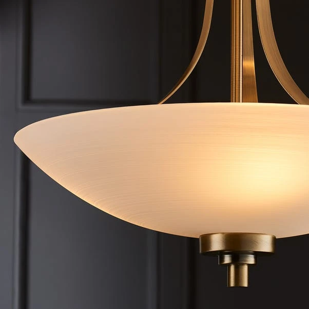 Vogue Welles 3 Light Semi Flush Ceiling Light - Image 2