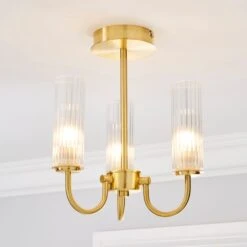Dorma Henstone Bathroom Semi Flush Ceiling Light