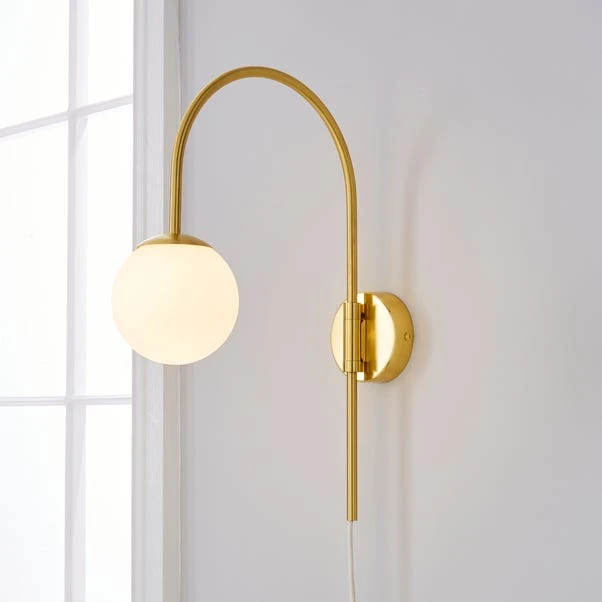 Eniola Gold Plug In Wall Light