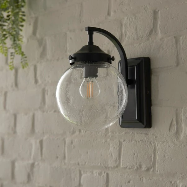 Twain Globe Glass Compact Outdoor Wall Light - Image 2