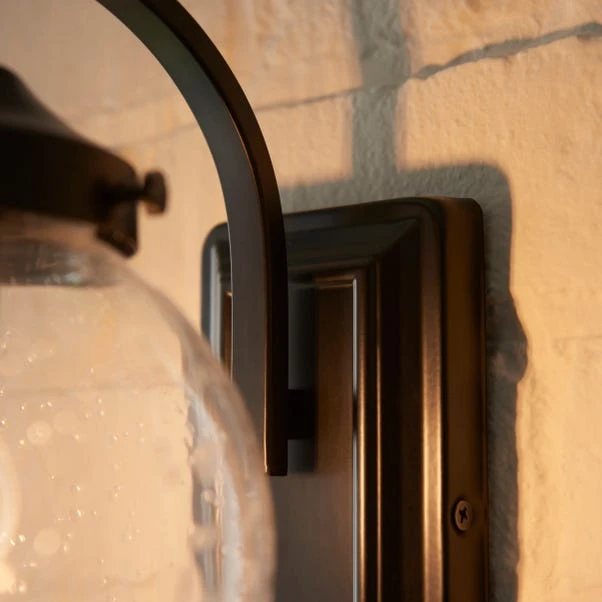 Twain Globe Glass Compact Outdoor Wall Light - Image 4