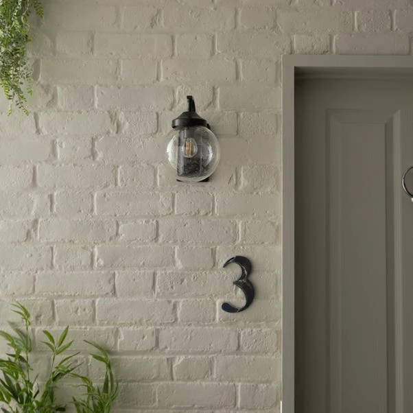 Twain Globe Glass Compact Outdoor Wall Light - Image 6