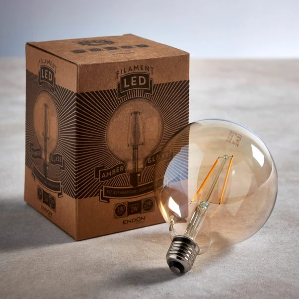 Vogue 2W ES LED Amber Filament XL Globe Bulb - Image 4