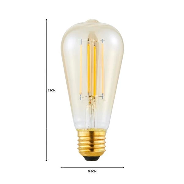 Status Set Of 3 Marsden 5W ST58 ES LED Dimmable Bulbs - Image 5