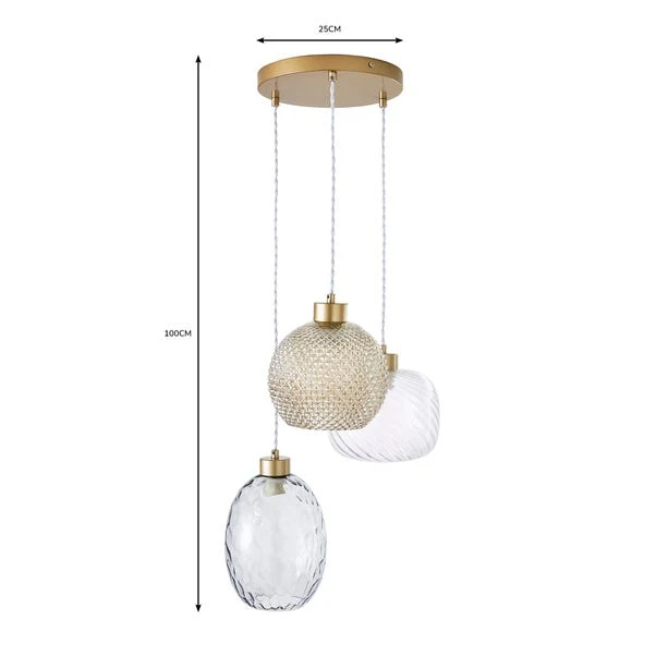 Elodie 3 Light Cluster Ceiling Light - Image 13