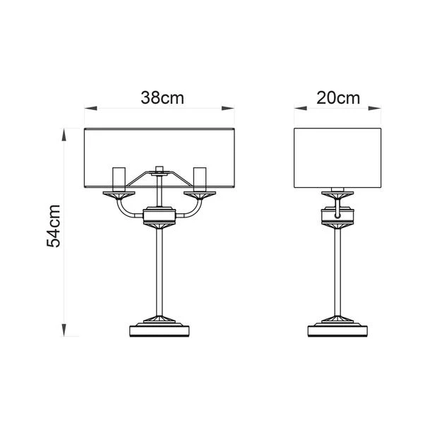 Vogue Katarina 2 Light Table Lamp - Image 14