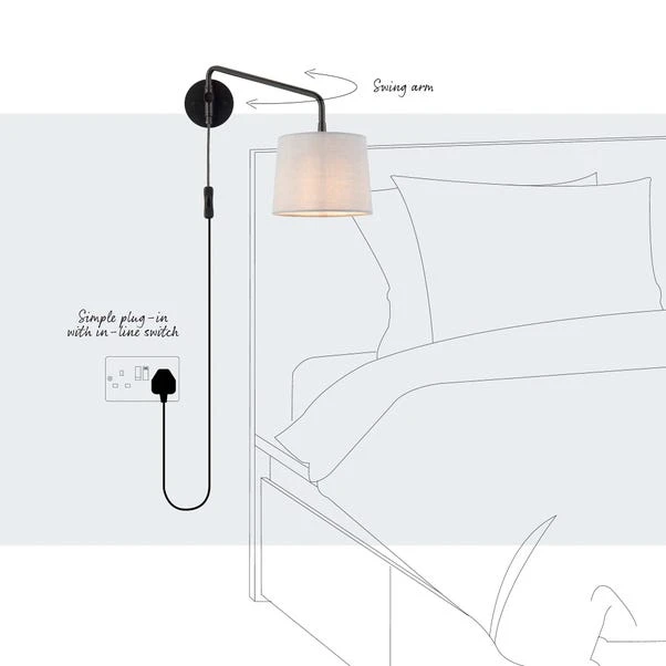 Vogue Carlson Plug In Wall Light - Image 6