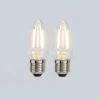 Set Of 2 Status 4W ES Filament Candle Bulbs