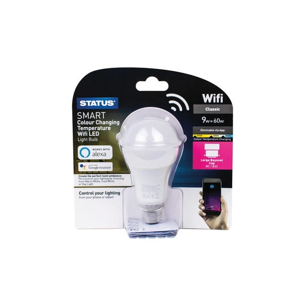 Status SMART 9W BC GLS Temperature Changing Pearl Bulb - Image 6