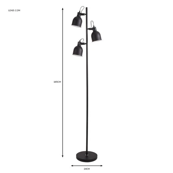 Issac 3 Light Floor Lamp - Image 11