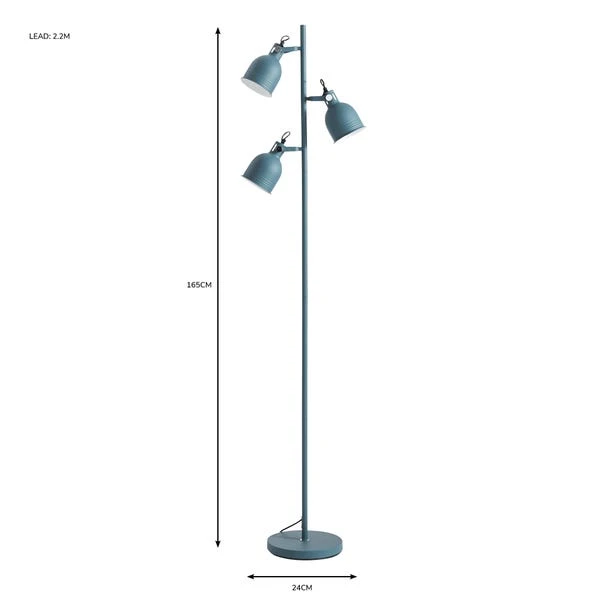 Issac 3 Light Floor Lamp - Image 5