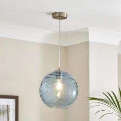 Aqua Glass Pendant Light