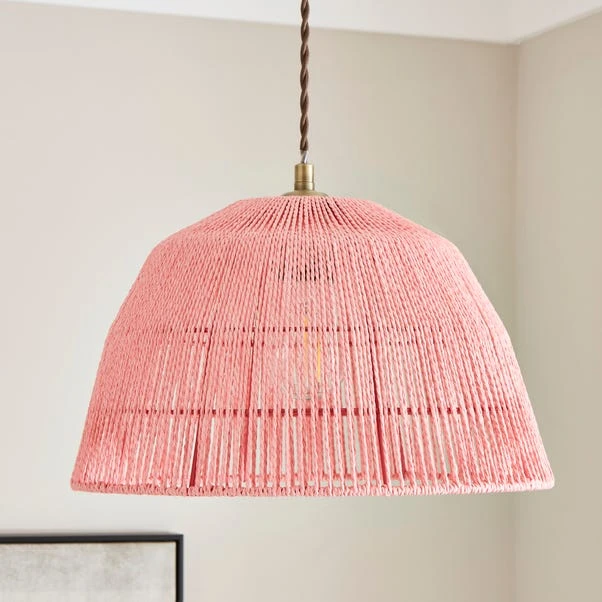 Kabir Pink String Easy Fit Pendant Shade - Image 2