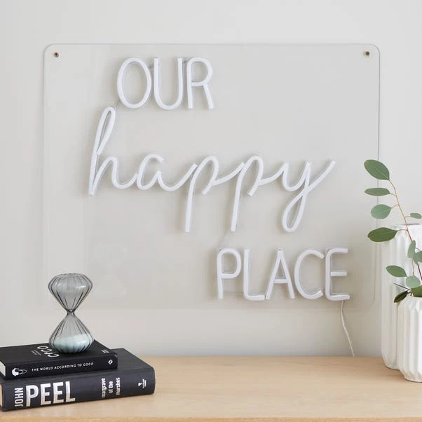 Our Happy Place Neon Sign - Image 2