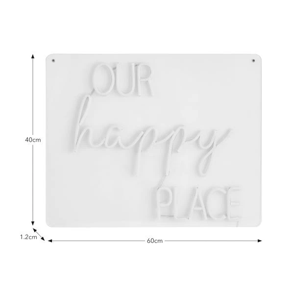 Our Happy Place Neon Sign - Image 5