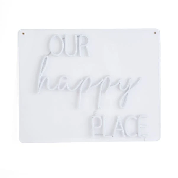 Our Happy Place Neon Sign - Image 6