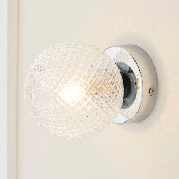 Vaughn Globe Glass Wall Light