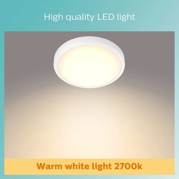 Philips Doris Warm White Integrated LED Flush Ceiling Light - Image 4