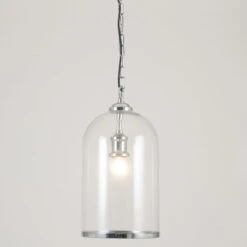 Rimmed Glass Cloche Pendant Light