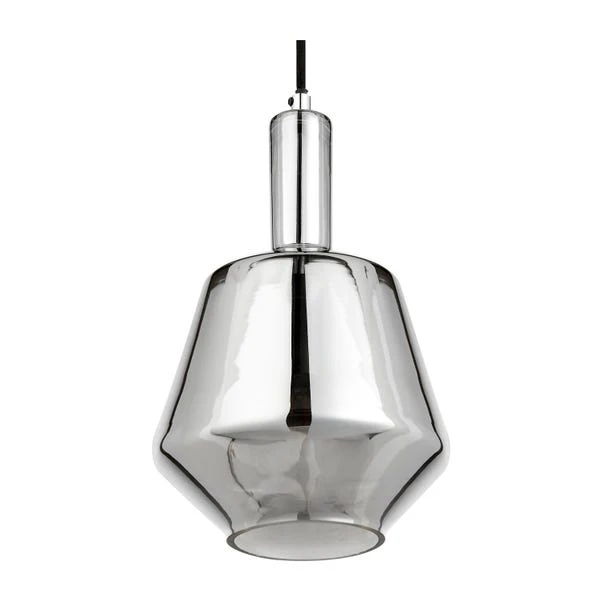 Jake Shiny Smoked Glass Pendant Light - Image 2