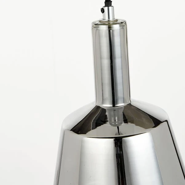 Jake Shiny Smoked Glass Pendant Light - Image 4