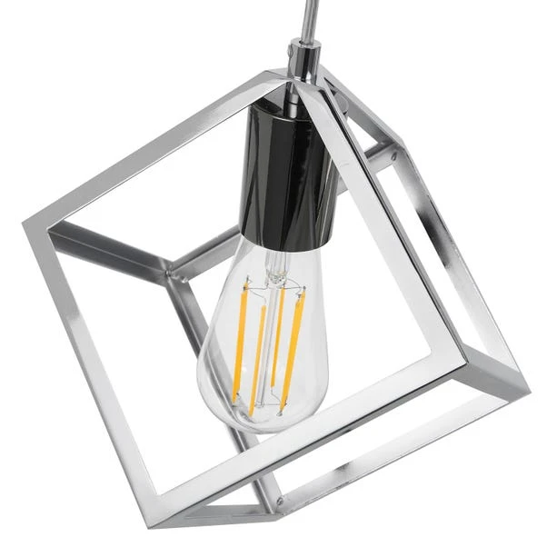 Alessio Nickel Metal Cube 5 Light Cluster Ceiling Light - Image 4