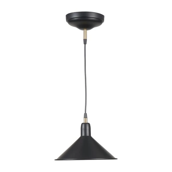 Canton Matt Black Cone Pendant Light - Image 2