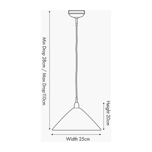 Canton Matt Black Cone Pendant Light - Image 5