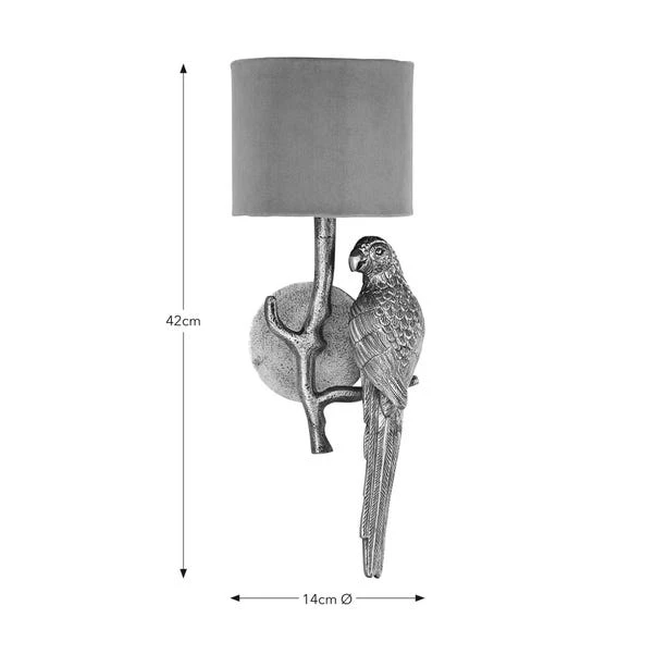 Gold Parrot Plug In Wall Light - Image 5