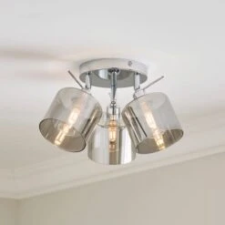 Erin 3 Light Semi Flush Bathroom Spotlight