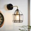 Industrial Painted Glass Wall Light