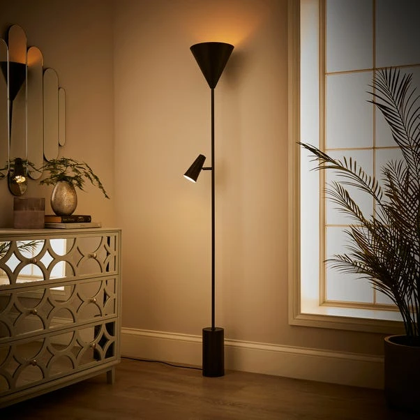 Heidi Industrial 2 Light Metal Floor Lamp - Image 2