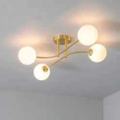 Vogue Hartwell 4 Light Semi Flush Ceiling Light