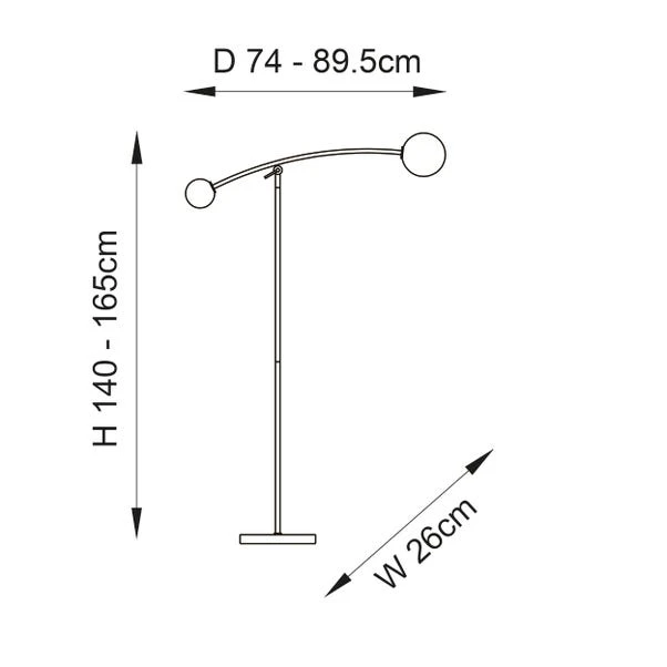 Vogue Nico 2 Light Floor Lamp - Image 10