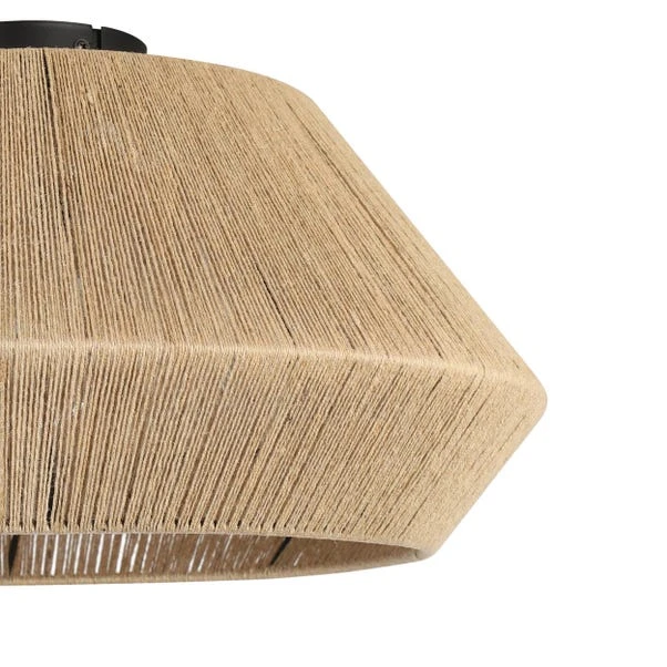 EGLO Alderney Hemp Yarn Flush Ceiling Light - Image 3