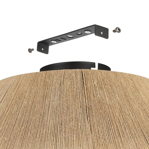 EGLO Alderney Hemp Yarn Flush Ceiling Light - Image 4