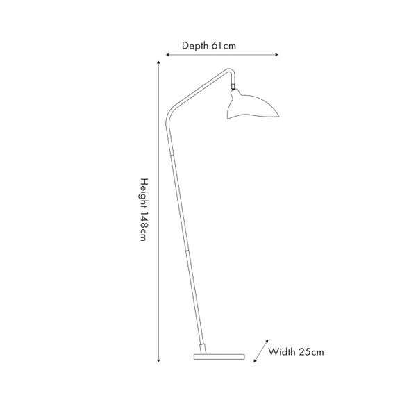 Toulon Matt Black Task Floor Lamp - Image 5