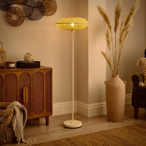 Lise Bamboo Uplighter Floor Lamp - Image 2
