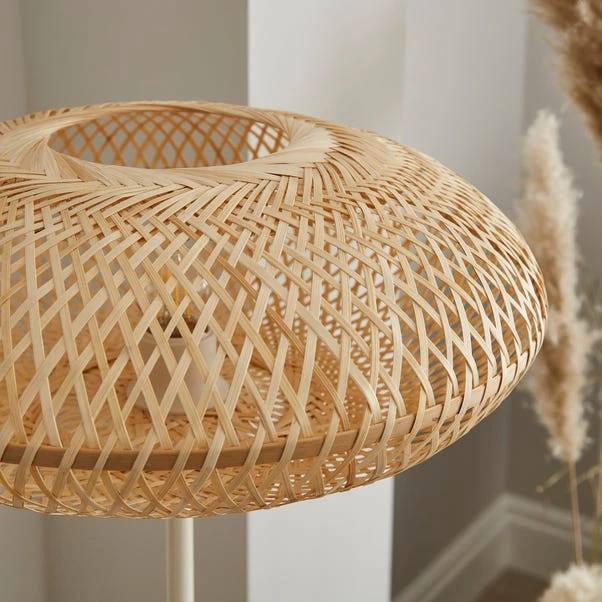 Lise Bamboo Uplighter Floor Lamp - Image 3