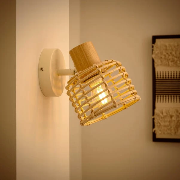 Emil Rattan Adjustable Wall Light - Image 2