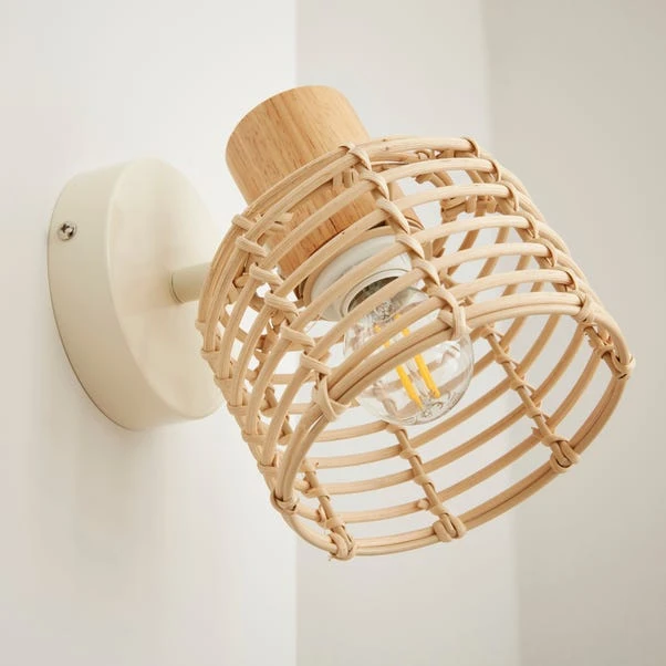 Emil Rattan Adjustable Wall Light - Image 3