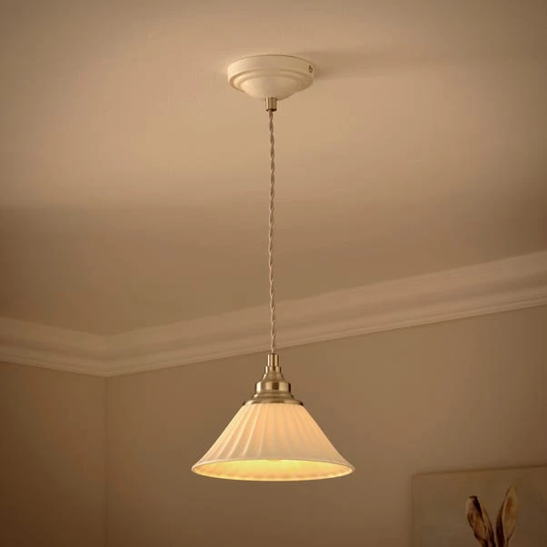 Lilbourne Ribbed Ceramic Pendant Light - Image 2