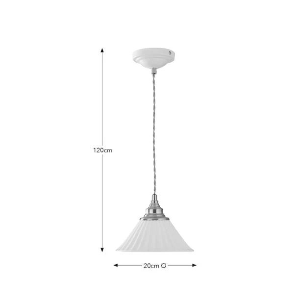 Lilbourne Ribbed Ceramic Pendant Light - Image 5