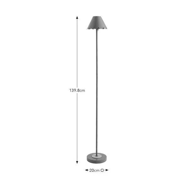 Remi Scalloped Rechargeable Metal Floor Lamp - Image 5