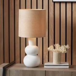 Aaliyah Curved Bottle Ceramic Table Lamp